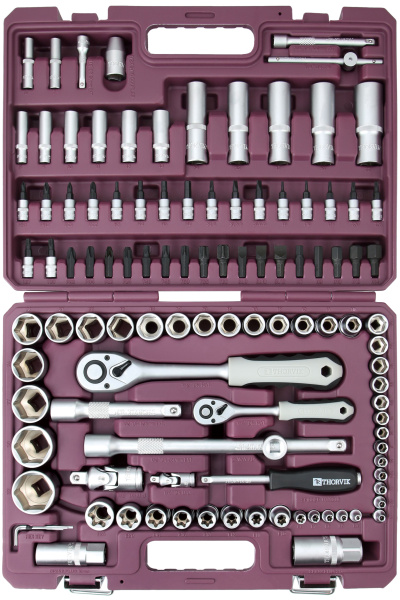 Набор инструмента универсальный Thorvik TS108 (1/4", 1/2"DR, 108 предметов)