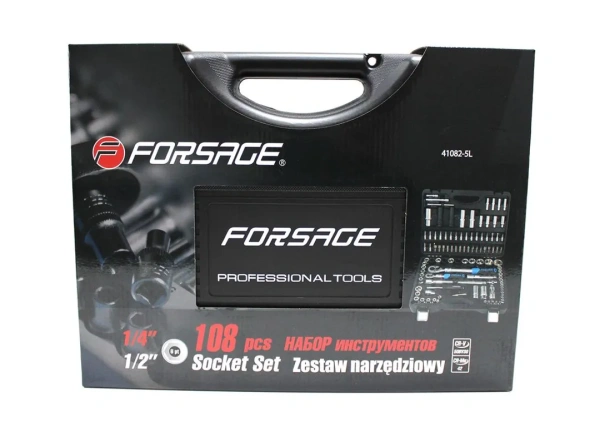 Набор инструментов с телескопическими трещотками 108пр.1/4''&1/2''(6гр.)(4-32мм)