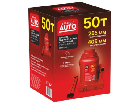 Домкрат гидравлический 50т бутылочный 255-405мм STARTUL AUTO (ST8018-50)