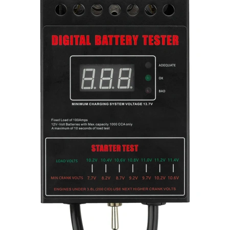 Тестер аккумуляторных батарей цифровой (12V, 100А)
