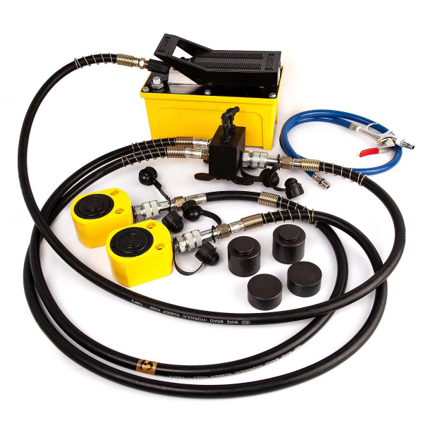 Гидравлический съемник тормозных дисков грузового и спецтранспорта, 20 т. с пневмогидравлическим насосом ОДА Сервис ODA-T2002