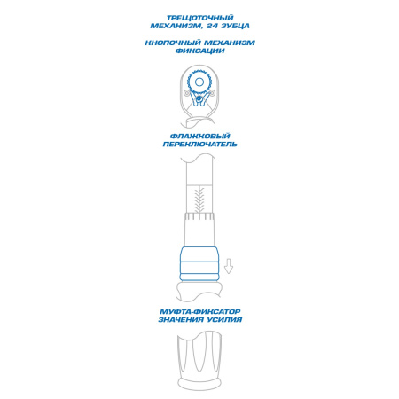 Динамометрический ключ серии "EXACT", 1/4", 4-20 Нм, для левой и правой резьбы, футляр KING TONY 34262-1DG