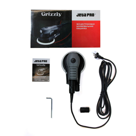 Шлиф. электрическая машинка JETA PRO J2158 Grizzly (вращательно-орбит. привод 8мм, подошва Ø150мм/125мм)