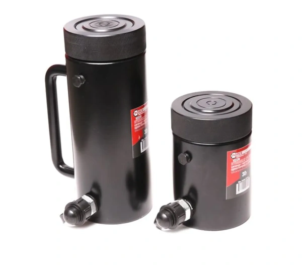 Цилиндр гидравлический с резьбовым штоком и гайкой для механической фиксации 30т (ход штока-150мм,Ø штока-75мм,общий Ø-103мм, L-256мм, 700bar)