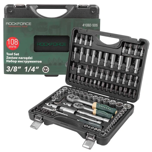 Набор инструментов 108 пр. 1/4''3/8''(6гр.)(4-22мм)