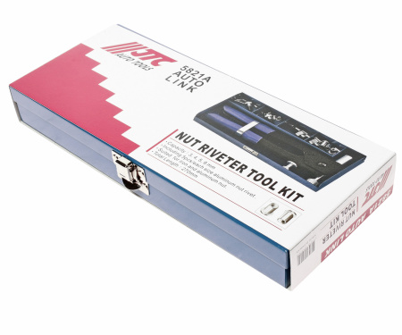 Заклепочник ручной резьбовой с комплектом заклепок в кейсе JTC 5821A (270 мм, 3-6 мм)