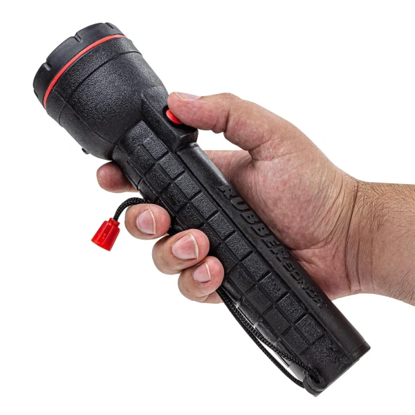 Фонарик переносной влагонепроницаемый в прорезиненном усиленном корпусе Sonca Krypton(KPR103, 3xD/R20/UM1,яркость луча увеличена на 70%)в блистере