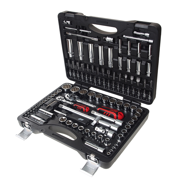 Набор головок торцевых, бит и бит-головок JTC T110B-B72 (1/4", 1/2", 110 предметов в кейсе)