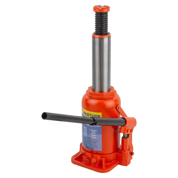 Домкрат бутылочный 20т с клапаном (h min-225мм, h max-430мм, ход штока-145мм, ход винта-60мм)