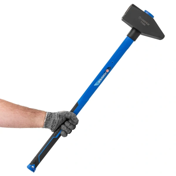 Молоток с фиберглассовой ручкой и резиновой противоскользящей накладкой (8000гр.,L ручки-800мм)