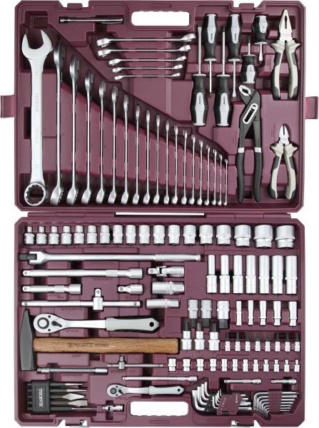 Набор инструмента универсальный Thorvik TS128 (1/4", 1/2"DR, 128 предметов)