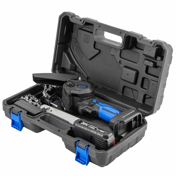 Пила цепная аккумуляторная (2 цепи,1 аккумулятор Li-ion 20V, 2.0Ah),в кейсе