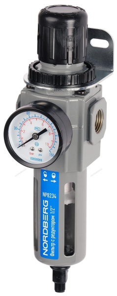Фильтр воздушный грубой очистки с редуктором PRO, 1/2" NORDBERG NP8234