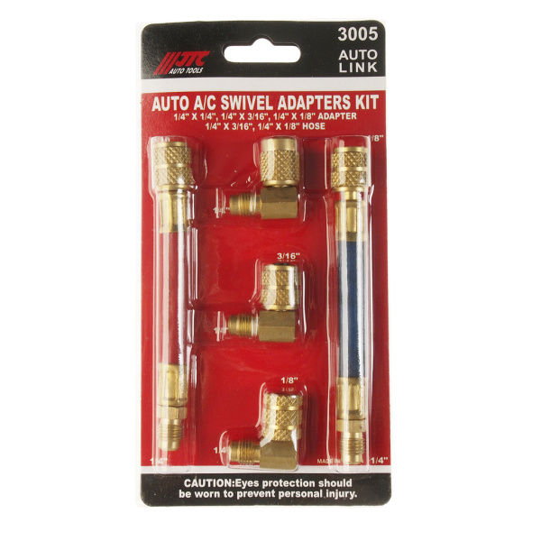Набор адаптеров для заправки автокондиционера JTC 3005 (R-12)