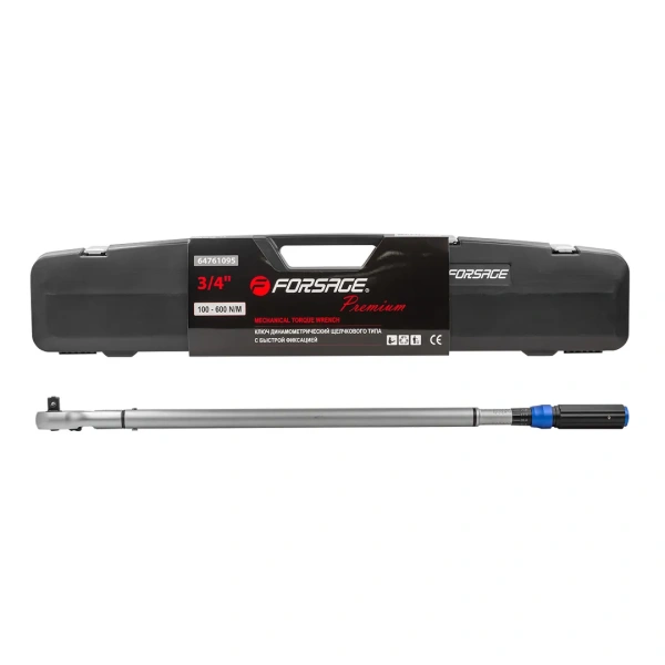 Ключ динамометрический щелчкового типа с быстрой фиксацией ''Premium''100-600Нм,3/4''