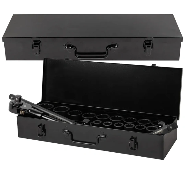 Набор инструментов ударных 21пр, 3/4''(12гр.)(17,19,21,22,24,27,30,32,34,35,36,36-12гр.,38,41,46,50мм), в метал. кейсе