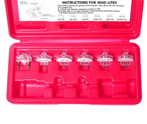 Набор индикаторов для проверки сигналов электронных систем впрыска JTC 1009 (TBI, PFI, SCPI, в кейсе)
