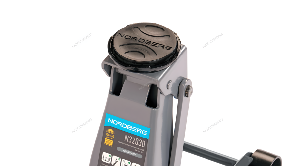 Домкрат подкатной 3 тонн 120-450 мм с резиновой насадкой быстрый подъем серый NORDBERG N32030 G