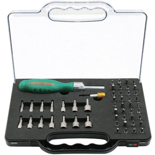 Отверточная рукоятка трещоточная в наборе JONNESWAY DR0152SAY (52 пр.)