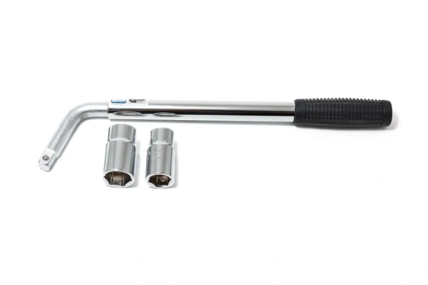 Ключ балонный Г-образный телескопический 3пр.(L:350-500мм, 17х19мм/21х23мм), в блистере