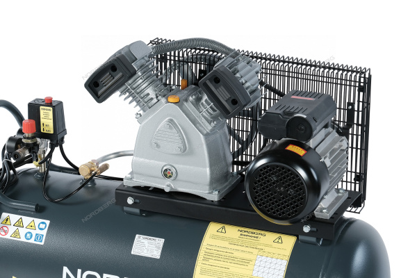 Компрессор поршневой с ременной передачей NORDBERG NCP100/360A (380В, ресив. 100л, 420л/мин)