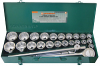 Набор головок торцевых S04H6327S, 3/4"DR, дюймовых 12 гр. SAE 7/8"--2", метрических 6 гр. 22-50 мм,  27 предметов