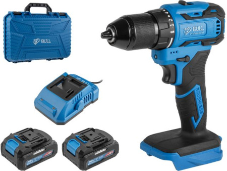 Аккум. дрель-шуруповерт BULL SR 1804 R-series в чем. XLTpro БЕСЩЕТ., Импульс., 18 В, 50 Н*м, 2х2 А*ч