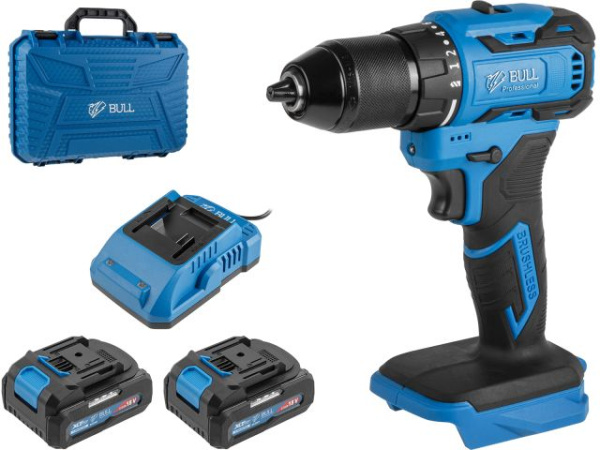 Аккум. дрель-шуруповерт BULL SR 1804 R-series в чем. XLTpro БЕСЩЕТ., Импульс., 18 В, 50 Н*м, 2х2 А*ч