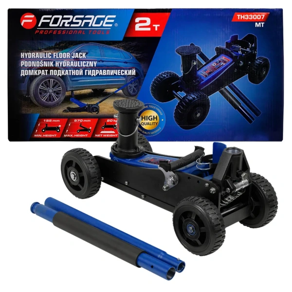 Домкрат подкатной гидравлический 2т (h min 155мм, h max 575мм)