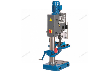 Станок сверлильный редукторный NORDBERG ND25121 (0,85 кВт, 25 мм, макс. расст. до стола 350 мм, 12 скоростей, тиски)