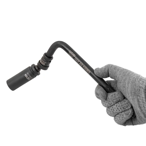 Набор головок ударных глубоких 6-гр. 1/2'',15пр. (10-32мм, вороток Г-обр., кардан) в ложементе