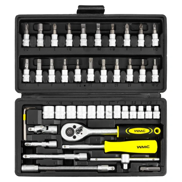 Набор инструментов 46пр. 1/4''(6гр.) (4-14мм)