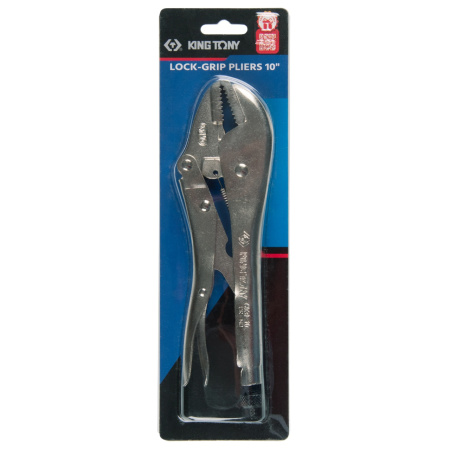 Зажим с фиксатором с прямыми губками KING TONY 6031-10N (254 мм)