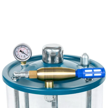 Установка пневматическая для сбора отработанного масла (бак 80л, мерная колба 10л, давление ≤1бар) передвижная с набором спец.инструмента 61пр.