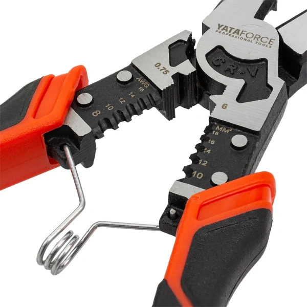 Плоскогубцы комбинированные для снятия изоляции 8,5''(215мм) в блистере