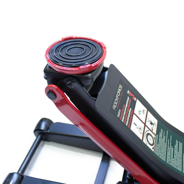 Домкрат подкатной гидравлический 3 т усиленный низкопрофильный (2 поршня, резиновая накладка,h min75мм,h max510,черно-зеленый)