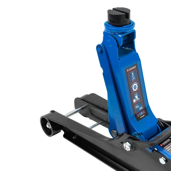 Домкрат подкатной гидравлический низкопрофильный 3т (усиленный корпус,поворотная ручка 360°,h min 85мм, h max 380мм) в пласт.кейсе