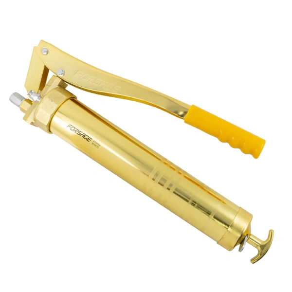 Шприц для нагнетания густой смазки ручной 900мл в комплекте с жестким(L-140мм) и гибким(L-300мм) наконечниками (2 штока,''под закладку'')