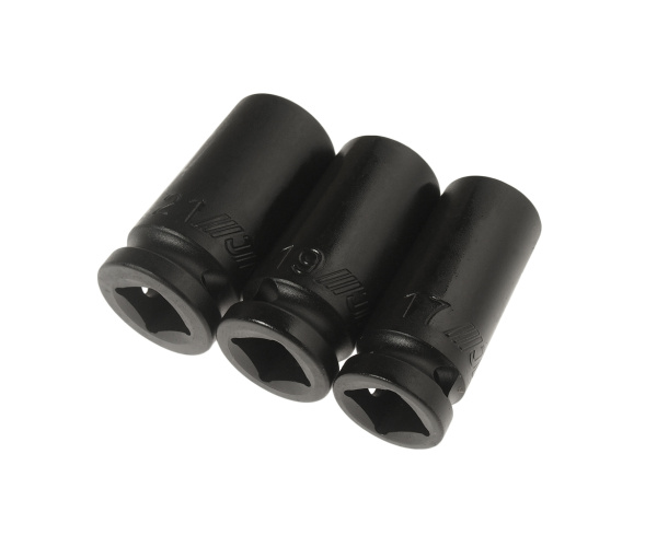 Набор головок торцевых ударных средней глубины тонкостенных JTC J403B (1/2", 17, 19, 21 мм, 3 предмета)