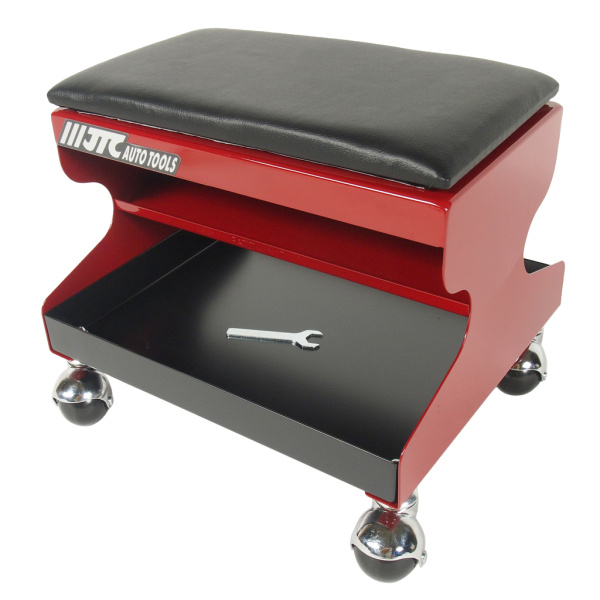 Стул рабочий стальной на колесах со съемным сиденьем из пенорезины JTC 5020 (350х300х310 мм)