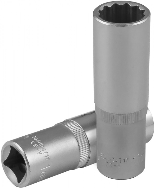 Головка торцевая глубокая 12-гранная 1/2"DR 17 мм JONNESWAY S04HD4717