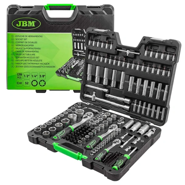 Набор инструментов 179пр.1/4''3/8''1/2''(6гр.)(4-32мм)