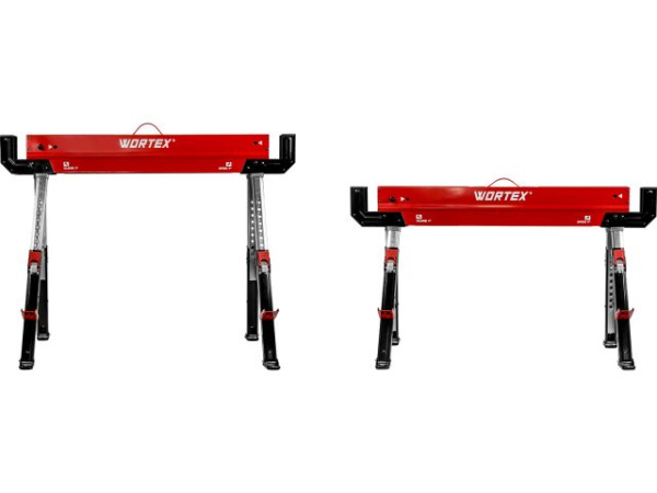 Козлы строительные регулируемые Wortex SAS 1180 макс 590 кг, высота 617-815 мм, длина 1085 мм