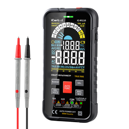 Профессиональный смарт мультиметр цифровой iCartool IC-M116