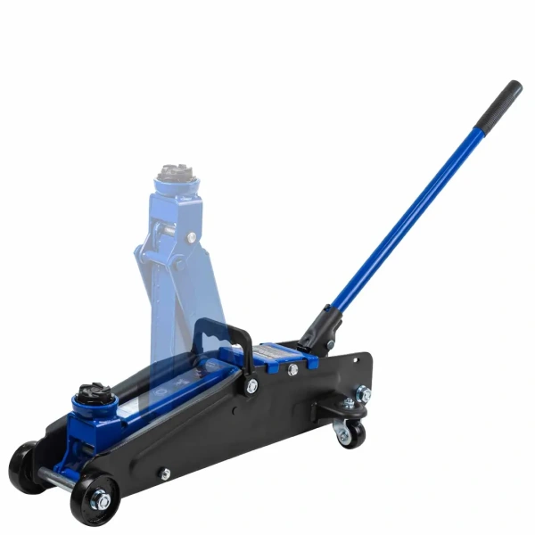 Домкрат подкатной гидравлический с резиновой накладкой 2,5т (h min 135мм, h max 387мм)