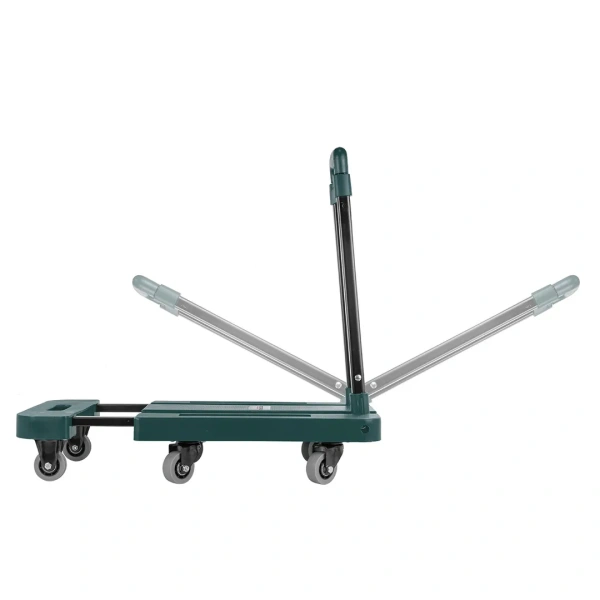 Тележка платформенная складная с телескопической ручкой+набор эластичных шнуров(в разложенном виде:57х30х101см,в сложенном:47х30х12см,г/п180кг)