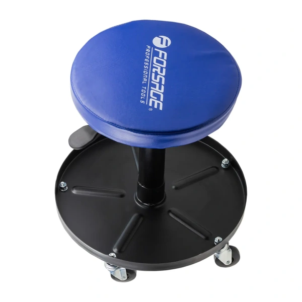 Стул автослесаря вращающийся регулируемый на колесах (h min-425мм, h max-540мм, диаметр-300мм)