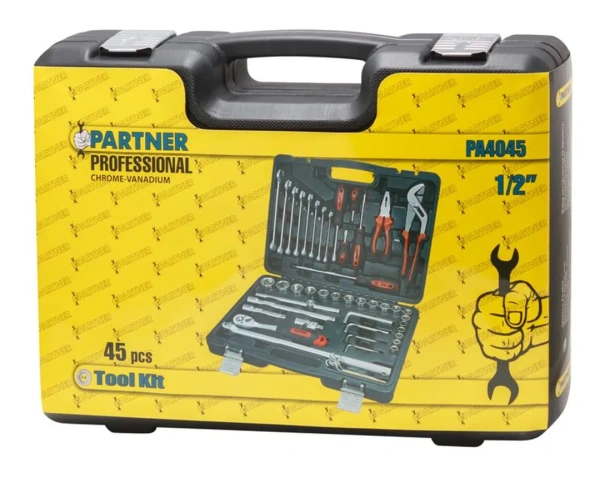 1/2''Набор инструмента 45пр. (6-гран.)(10-32мм)