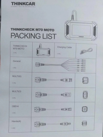 Диагностический сканер для мотоциклов THINKCAR THINKCHECK M70 MOTO