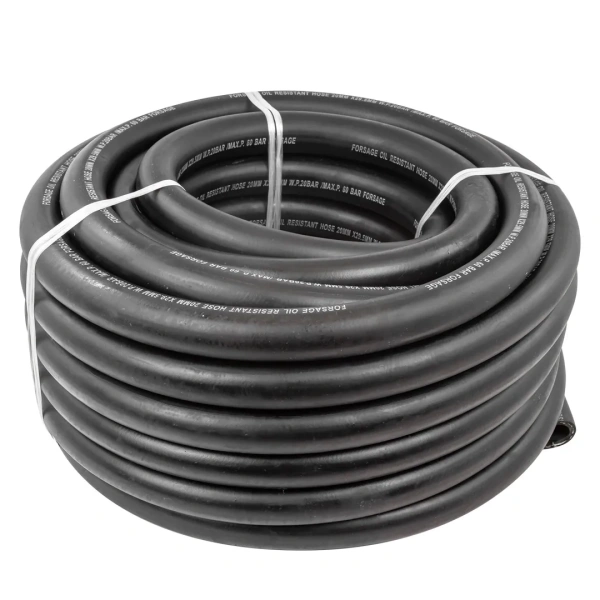 Шланг резиновый армированый бензо-маслостойкий 20х29.5ммх20м(повышенная гибкость и сопротивление к излому,раб.давл.20bar,max60bar,-30C°+70C°,DIN20018)